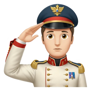 Napoleon Bonaparte saluting his soldiers sticker