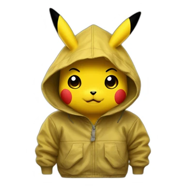 Pikachu en cagoule sticker