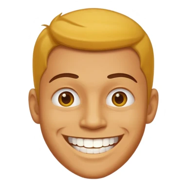 man a yellow teeth sticker