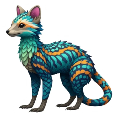 Modern Realistic Rare Fantasy Vernid-Trico-species by LiLaiRa full body sticker