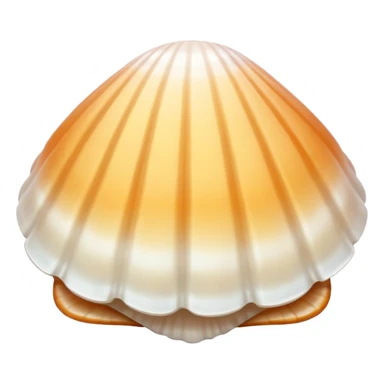 pretty white beach shell sticker