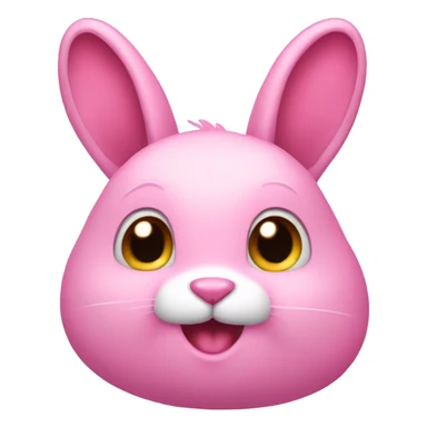 cute pink rabbit sticker