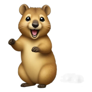 a quokka celebrating sticker