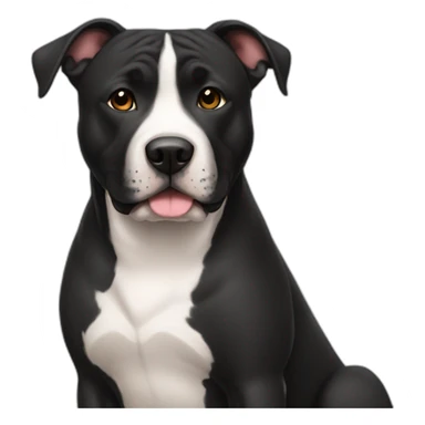 black fur amstaff sticker