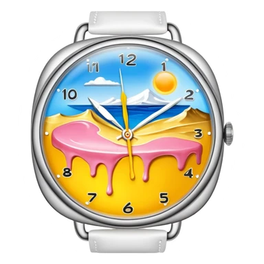 surreal melting SPAM watch dali landscape sticker