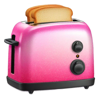 Pink ombre toaster with GLITTER and bread  sticker