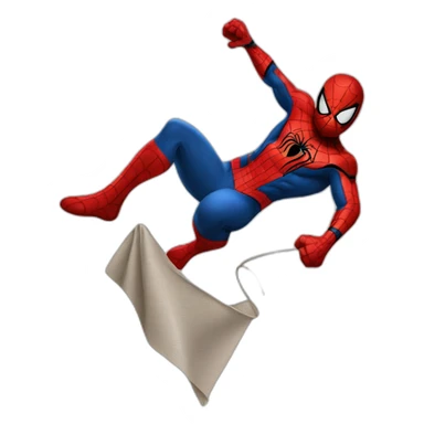 Spiderman se balançant avec une toile sticker