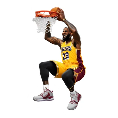 LeBron James dunking sticker