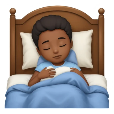 Black child in bed sticker
