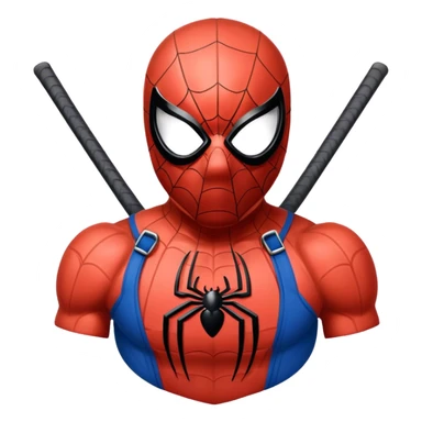 Muscular Spider-Man with hockey mask sticker