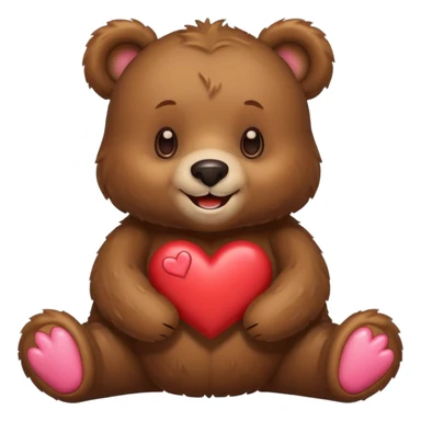 A bear with hearts sticker