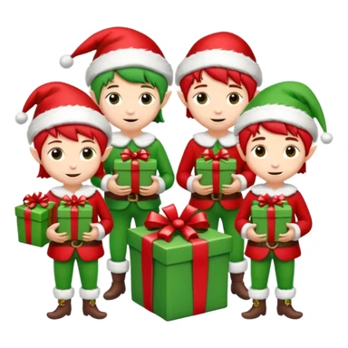 10 Christmas Elfs man’s  sticker