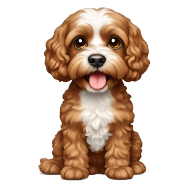 brown cavapoo sticker