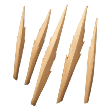 wooden spikes coming from the ground sticker