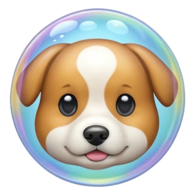 dog shaped bubbly soap sticker