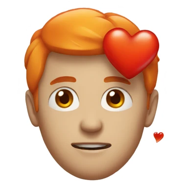 wounded red-orange heart sticker