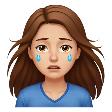 sad lady running sticker