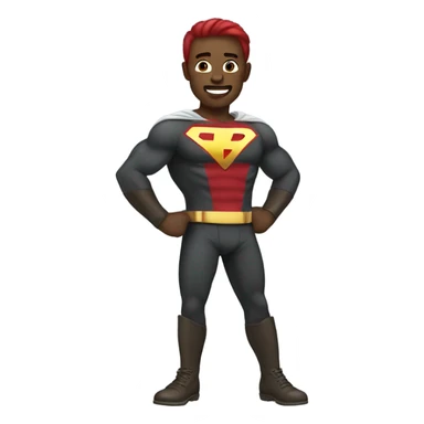 Man with super power sticker