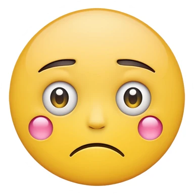 two emojis not happy stuck together no pink cheeks sticker