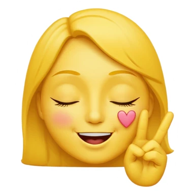 Kissing face with peace sign  sticker