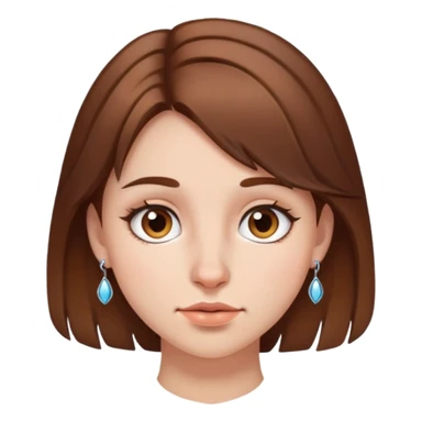 Girl with brown hair and nose piercing sticker