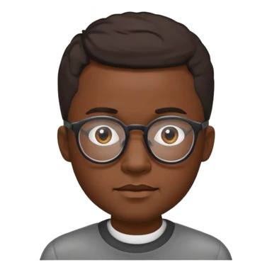 bold and wearing glasess black man sticker