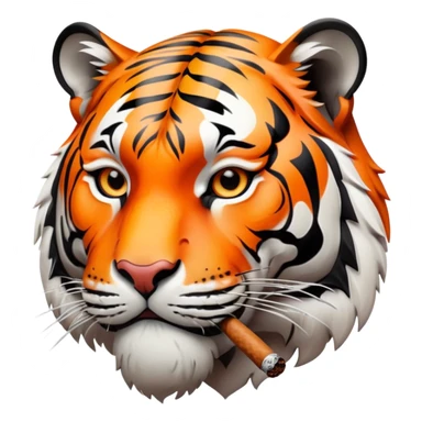 Tiger smoking weed  sticker