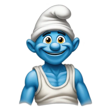 Drawing old Smurfs sticker