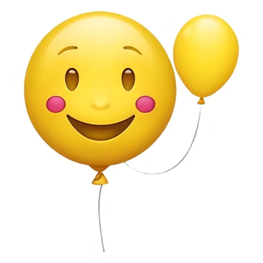 Yellow emoji with ballon lips  sticker