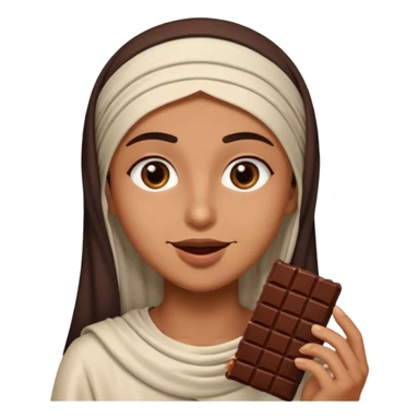 an Arab eats chocolate sticker
