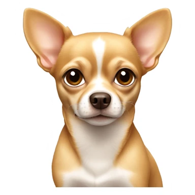 Light brown Chihuahua with brown nose sticker