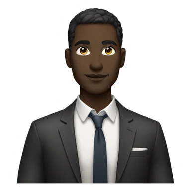 stylish dark-skinned male portrait sticker