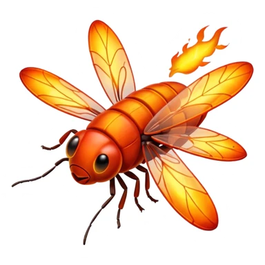 Firefly made out of fire sticker