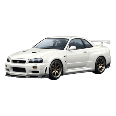 NISSAN SKILINE R34 White sticker