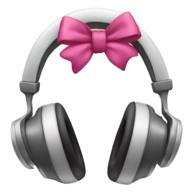 headphones with bows on each side sticker