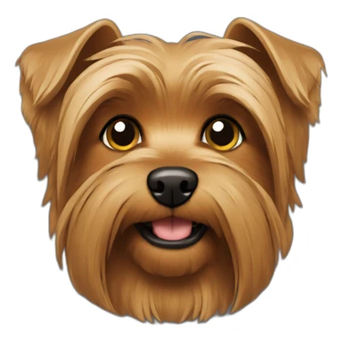 Brown Yorkshire Terrier emote sticker
