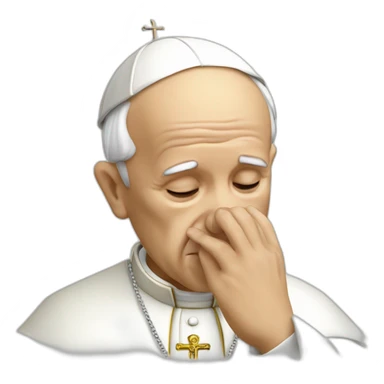 the pope innocently snorting lines sticker