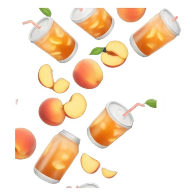 Peach ice tea sticker