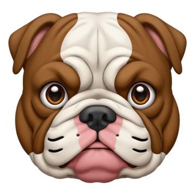 bulldog ingles oscuro con blanco  sticker