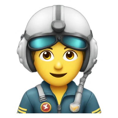 pilot wearing oxygen cannula sticker