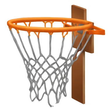 Donut in basketball hoop sticker