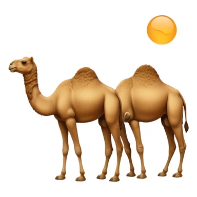High resolution camels without fur sticker