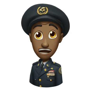 grimacing salute sticker