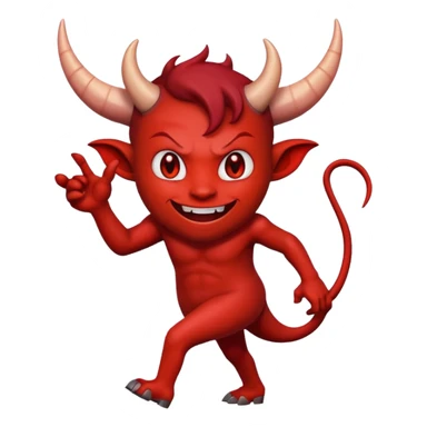 I need a devil walking the edge emoji sticker