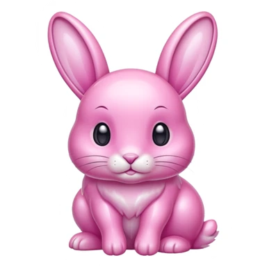 crystal bunny pink sticker
