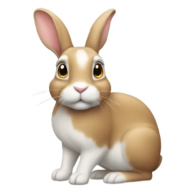 Rabbit with a head tilt sticker