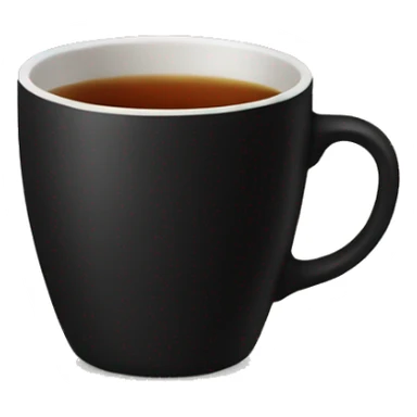 Black cup of tea sticker