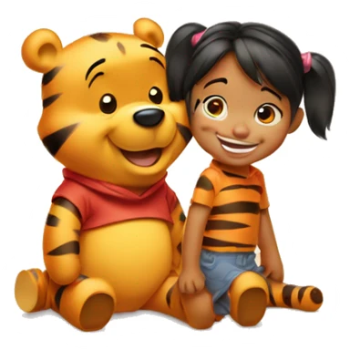 Winnie the pooh with tigger sticker