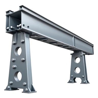 H-beam steel girder with bolts sticker