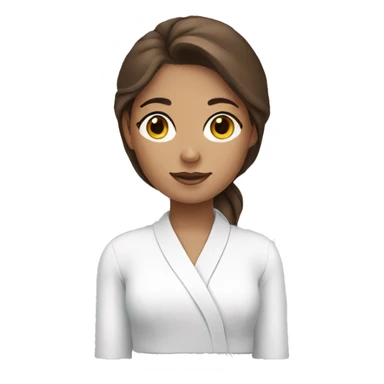 Spa girl with brown hair  sticker
